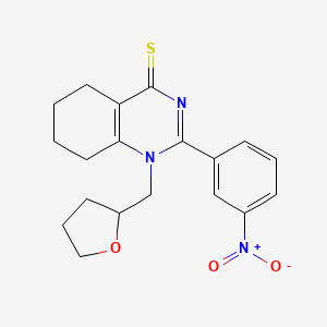 2-(3-Nitrophenyl)-1-(oxolan-2-ylmethyl)-5,6,7,8-tetrahydroquinazoline-4-thione