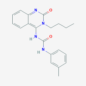 (E)-1-(3-butyl-2-oxo-2,3-dihydroquinazolin-4(1H)-ylidene)-3-(m-tolyl)urea