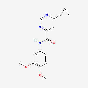 6-Cyclopropyl-N-(3,4-dimethoxyphenyl)pyrimidine-4-carboxamide