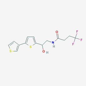 molecular formula C14H14F3NO2S2 B2398247 N-(2-{[2,3'-bithiophene]-5-yl}-2-hydroxyethyl)-4,4,4-trifluorobutanamide CAS No. 2320214-33-1