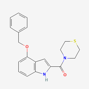 (4-(benzyloxy)-1H-indol-2-yl)(thiomorpholino)methanone