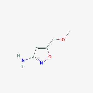 molecular formula C5H8N2O2 B2398253 5-(methoxymethyl)-1,2-oxazol-3-amine CAS No. 95312-49-5