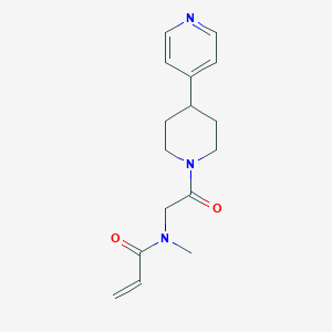 molecular formula C16H21N3O2 B2398258 N-Methyl-N-[2-oxo-2-(4-pyridin-4-ylpiperidin-1-yl)ethyl]prop-2-enamide CAS No. 2201462-70-4