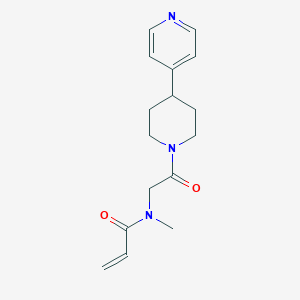 N-Methyl-N-[2-oxo-2-(4-pyridin-4-ylpiperidin-1-yl)ethyl]prop-2-enamide