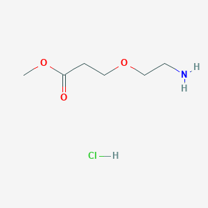 molecular formula C6H14ClNO3 B2398259 Methyl 3-(2-aminoethoxy)propanoate hydrochloride CAS No. 2225144-12-5