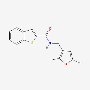molecular formula C16H15NO2S B2398299 N-[(2,5-dimethylfuran-3-yl)methyl]-1-benzothiophene-2-carboxamide CAS No. 1626725-58-3