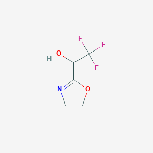 molecular formula C5H4F3NO2 B2398302 2,2,2-Trifluoro-1-(oxazol-2-yl)ethan-1-ol CAS No. 2241142-55-0