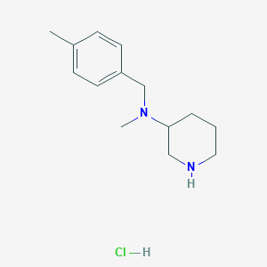 molecular formula C14H23ClN2 B2398305 N-Methyl-N-(4-methylbenzyl)piperidin-3-amine hydrochloride CAS No. 1353979-74-4