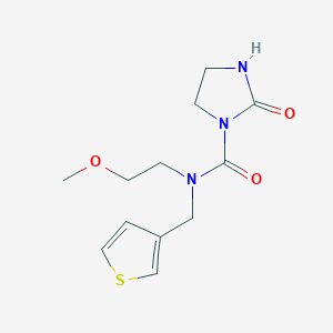 N-(2-methoxyethyl)-2-oxo-N-(thiophen-3-ylmethyl)imidazolidine-1-carboxamide