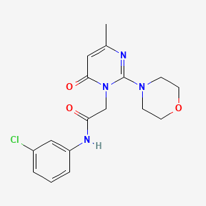 molecular formula C17H19ClN4O3 B2398325 N-(3-chlorophenyl)-2-[4-methyl-2-(morpholin-4-yl)-6-oxo-1,6-dihydropyrimidin-1-yl]acetamide CAS No. 1251621-66-5