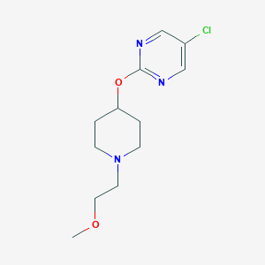 molecular formula C12H18ClN3O2 B2398327 5-Chloro-2-[1-(2-methoxyethyl)piperidin-4-yl]oxypyrimidine CAS No. 2415539-52-3