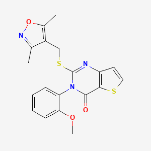 2-(((3,5-dimethylisoxazol-4-yl)methyl)thio)-3-(2-methoxyphenyl)thieno[3,2-d]pyrimidin-4(3H)-one