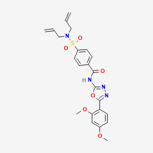 4-(N,N-diallylsulfamoyl)-N-(5-(2,4-dimethoxyphenyl)-1,3,4-oxadiazol-2-yl)benzamide