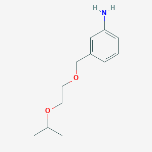 molecular formula C12H19NO2 B2398350 3-{[2-(Propan-2-yloxy)ethoxy]methyl}aniline CAS No. 1016711-52-6
