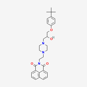 molecular formula C31H37N3O4 B2398397 3-(2-{4-[3-(4-tert-butylphenoxy)-2-hydroxypropyl]piperazin-1-yl}ethyl)-3-azatricyclo[7.3.1.0^{5,13}]trideca-1(13),5,7,9,11-pentaene-2,4-dione CAS No. 610756-98-4