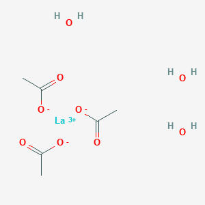 molecular formula C2H6LaO3 B2398418 Lanthanum(III) acetate trihydrate CAS No. 25721-92-0