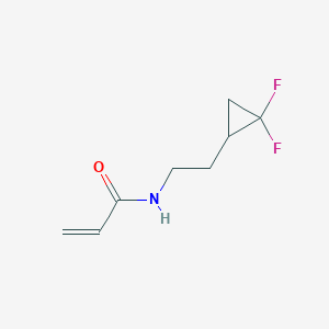 molecular formula C8H11F2NO B2398435 N-[2-(2,2-Difluorocyclopropyl)ethyl]prop-2-enamide CAS No. 2193796-58-4