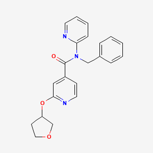 molecular formula C22H21N3O3 B2398440 N-benzyl-N-(pyridin-2-yl)-2-((tetrahydrofuran-3-yl)oxy)isonicotinamide CAS No. 1904213-30-4