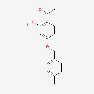 molecular formula C16H16O3 B2398451 1-{2-Hydroxy-4-[(4-methylbenzyl)oxy]phenyl}-1-ethanone CAS No. 885949-75-7