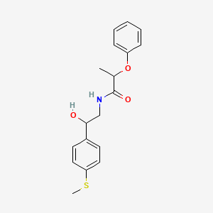 molecular formula C18H21NO3S B2398452 N-(2-hydroxy-2-(4-(methylthio)phenyl)ethyl)-2-phenoxypropanamide CAS No. 1448028-23-6