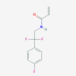 molecular formula C11H10F3NO B2398530 N-[2,2-Difluoro-2-(4-fluorophenyl)ethyl]prop-2-enamide CAS No. 2361642-83-1