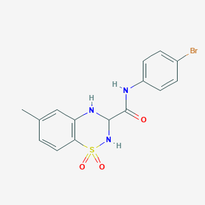 B2398549 N-(4-bromophenyl)-6-methyl-3,4-dihydro-2H-1,2,4-benzothiadiazine-3-carboxamide 1,1-dioxide CAS No. 941982-67-8
