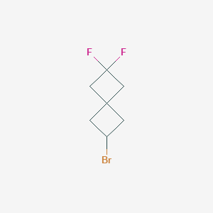 molecular formula C7H9BrF2 B2398552 6-Bromo-2,2-difluoro-spiro[3.3]heptane CAS No. 2260937-26-4