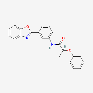 molecular formula C22H18N2O3 B2398561 N-(3-(benzo[d]oxazol-2-yl)phenyl)-2-phenoxypropanamide CAS No. 905235-07-6