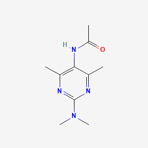 molecular formula C10H16N4O B2398588 N-[2-(Dimethylamino)-4,6-dimethylpyrimidin-5-YL]acetamide CAS No. 1448137-18-5