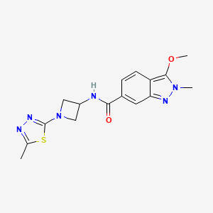 3-Methoxy-2-methyl-N-[1-(5-methyl-1,3,4-thiadiazol-2-yl)azetidin-3-yl]indazole-6-carboxamide