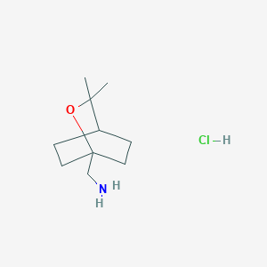 (3,3-Dimethyl-2-oxabicyclo[2.2.2]octan-1-yl)methanamine;hydrochloride