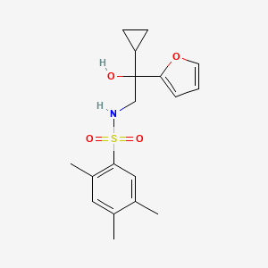 N-(2-cyclopropyl-2-(furan-2-yl)-2-hydroxyethyl)-2,4,5-trimethylbenzenesulfonamide