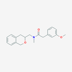 molecular formula C20H23NO3 B2398620 N-(isochroman-3-ylmethyl)-2-(3-methoxyphenyl)-N-methylacetamide CAS No. 2034439-64-8