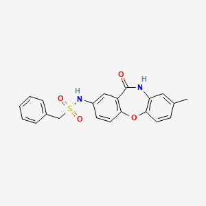 N-(8-methyl-11-oxo-10,11-dihydrodibenzo[b,f][1,4]oxazepin-2-yl)-1-phenylmethanesulfonamide