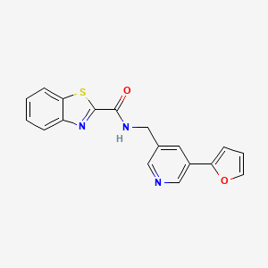 N-((5-(furan-2-yl)pyridin-3-yl)methyl)benzo[d]thiazole-2-carboxamide