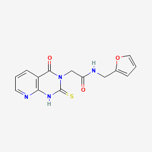 N-(furan-2-ylmethyl)-2-(4-oxo-2-sulfanylidene-1H-pyrido[2,3-d]pyrimidin-3-yl)acetamide