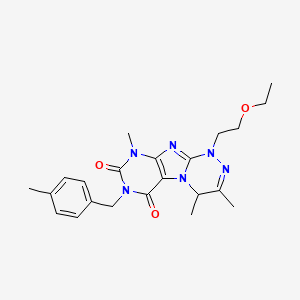 1-(2-ethoxyethyl)-3,4,9-trimethyl-7-(4-methylbenzyl)-1,4-dihydro-[1,2,4]triazino[3,4-f]purine-6,8(7H,9H)-dione