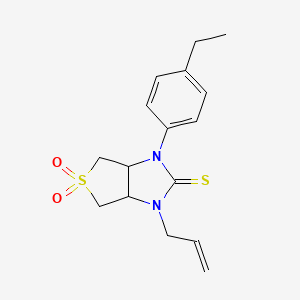 1-allyl-3-(4-ethylphenyl)tetrahydro-1H-thieno[3,4-d]imidazole-2(3H)-thione 5,5-dioxide