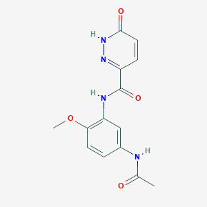 molecular formula C14H14N4O4 B2398642 N-(5-acetamido-2-methoxyphenyl)-6-oxo-1,6-dihydropyridazine-3-carboxamide CAS No. 900001-97-0