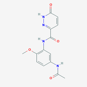 N-(5-acetamido-2-methoxyphenyl)-6-oxo-1H-pyridazine-3-carboxamide