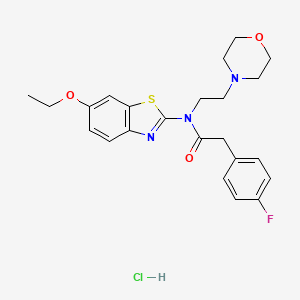 N-(6-ethoxybenzo[d]thiazol-2-yl)-2-(4-fluorophenyl)-N-(2-morpholinoethyl)acetamide hydrochloride