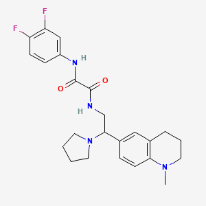 N1-(3,4-difluorophenyl)-N2-(2-(1-methyl-1,2,3,4-tetrahydroquinolin-6-yl)-2-(pyrrolidin-1-yl)ethyl)oxalamide