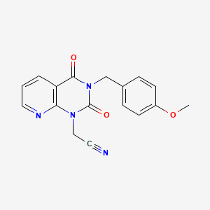 2-{3-[(4-methoxyphenyl)methyl]-2,4-dioxo-1H,2H,3H,4H-pyrido[2,3-d]pyrimidin-1-yl}acetonitrile