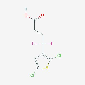 molecular formula C8H6Cl2F2O2S B2398653 4-(2,5-Dichlorothiophen-3-yl)-4,4-difluorobutanoic acid CAS No. 1097828-30-2