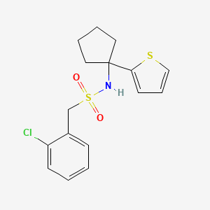 1-(2-chlorophenyl)-N-(1-(thiophen-2-yl)cyclopentyl)methanesulfonamide