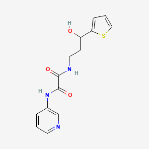 N1-(3-hydroxy-3-(thiophen-2-yl)propyl)-N2-(pyridin-3-yl)oxalamide