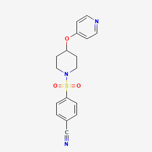 4-((4-(Pyridin-4-yloxy)piperidin-1-yl)sulfonyl)benzonitrile