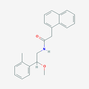 molecular formula C22H23NO2 B2398683 N-(2-methoxy-2-(o-tolyl)ethyl)-2-(naphthalen-1-yl)acetamide CAS No. 1796950-14-5