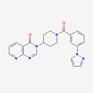 3-(1-(3-(1H-pyrazol-1-yl)benzoyl)piperidin-4-yl)pyrido[2,3-d]pyrimidin-4(3H)-one
