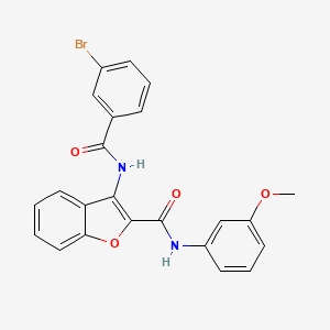 molecular formula C23H17BrN2O4 B2398704 3-(3-bromobenzamido)-N-(3-methoxyphenyl)benzofuran-2-carboxamide CAS No. 887894-31-7
